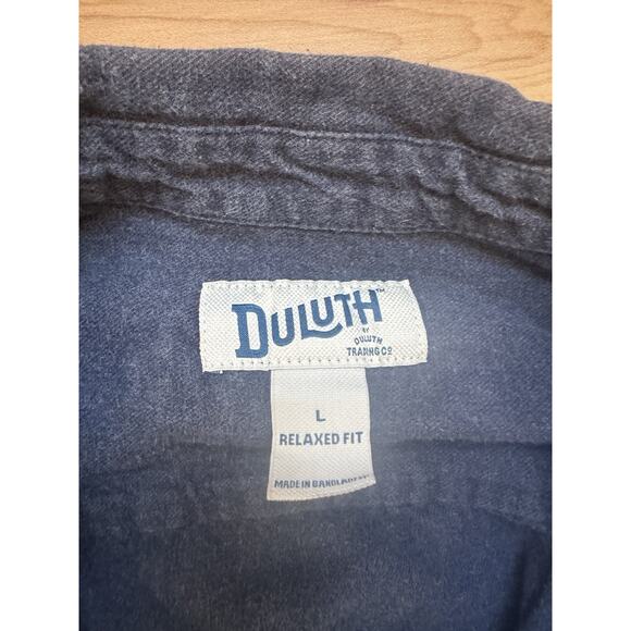 Duluth Trading Co Mens Large Canvas Heavy Button Up Workshirt READ - Picture 3 of 6